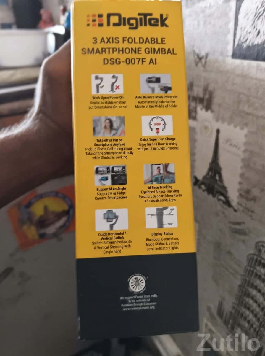 Digitek 3-Axis Foldable Smartphone Gimbal