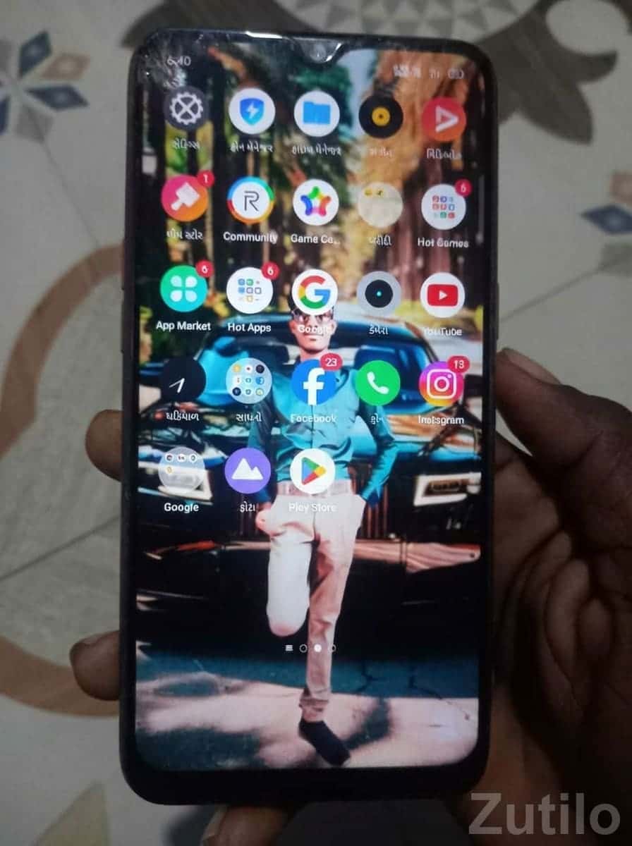 Realme 3 smartphone with notch display