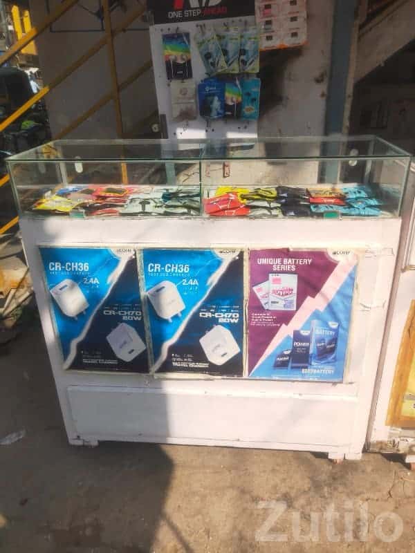 Mobile Shop Glass Display Counter Table
