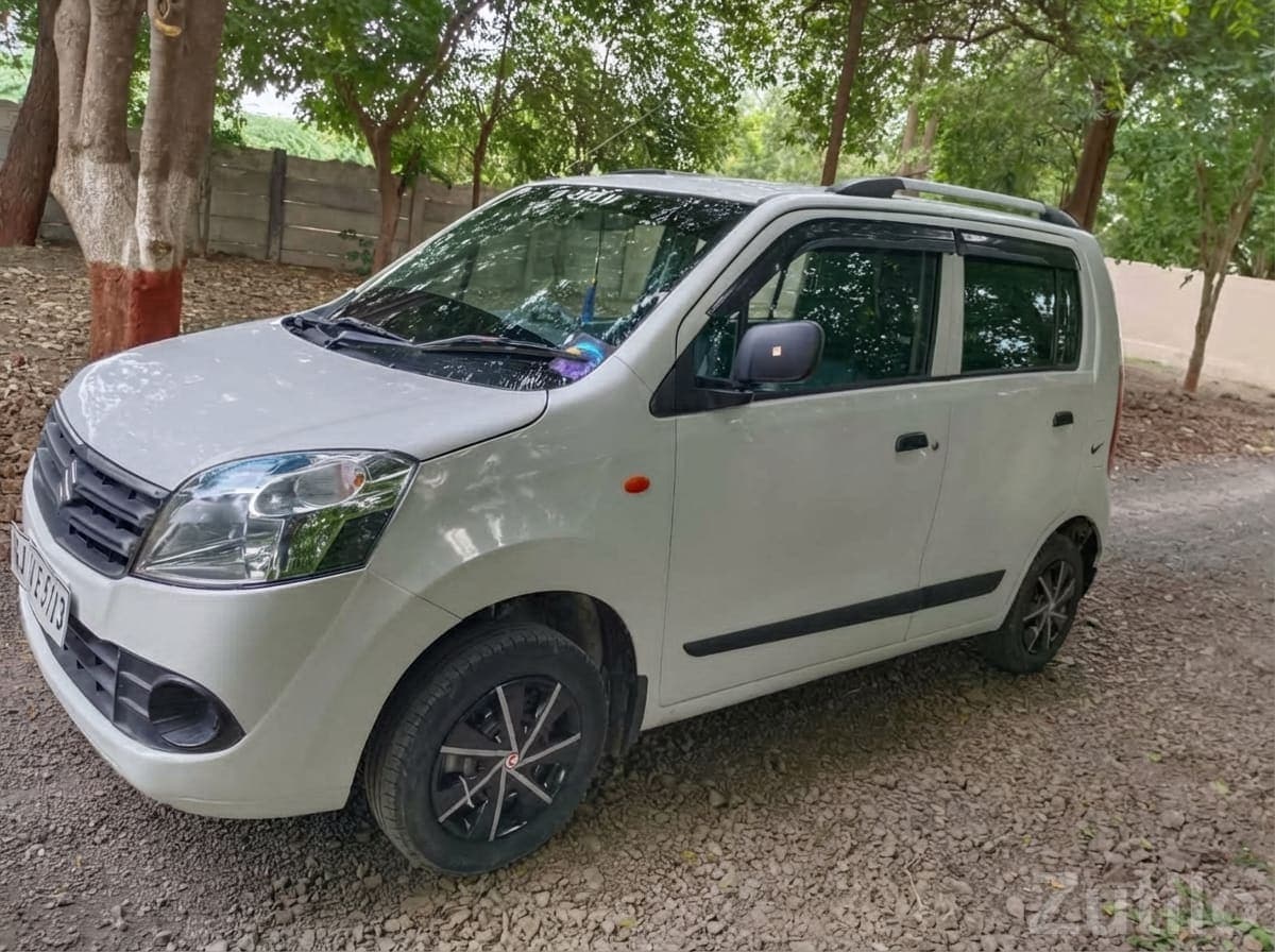 White Maruti WagonR with Alloy Wheels