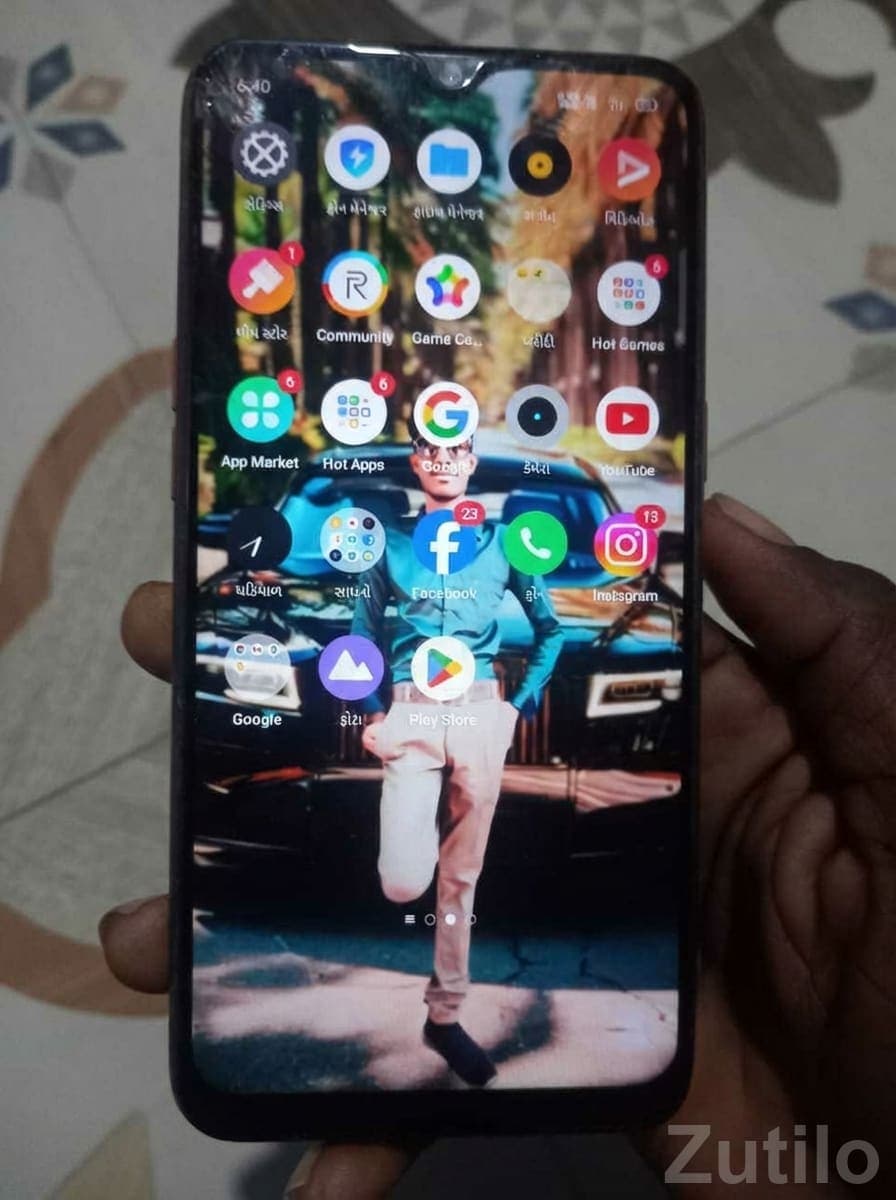 Realme 3 smartphone with notch display