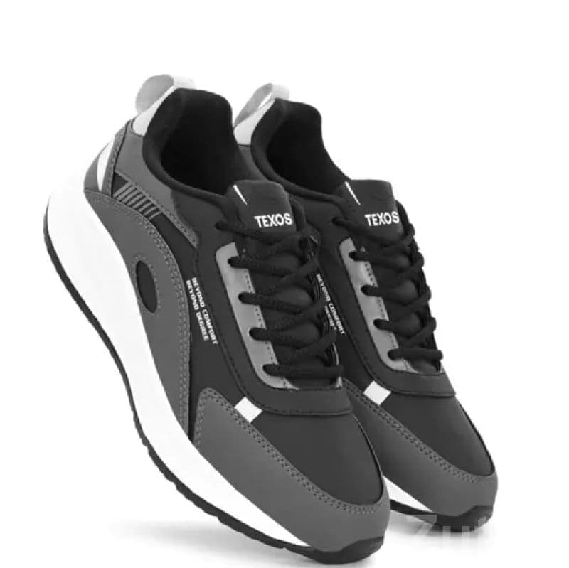 Stylish Grey Orange Sneakers for Men image 2