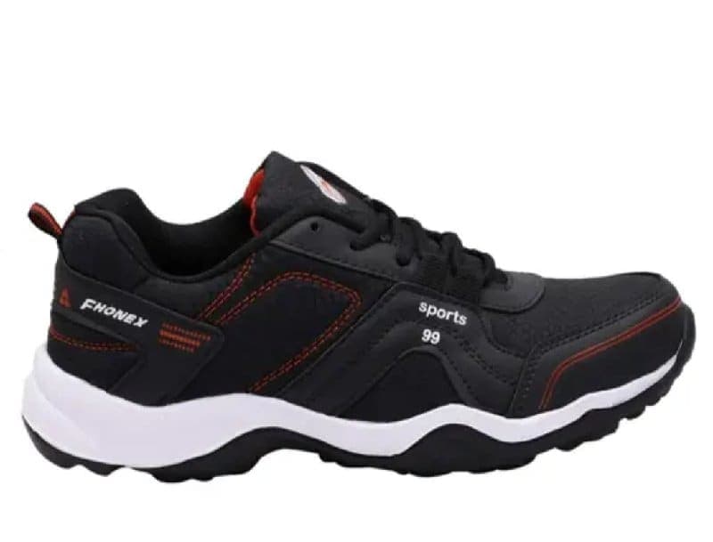 Stylish Grey Orange Sneakers for Men image 3