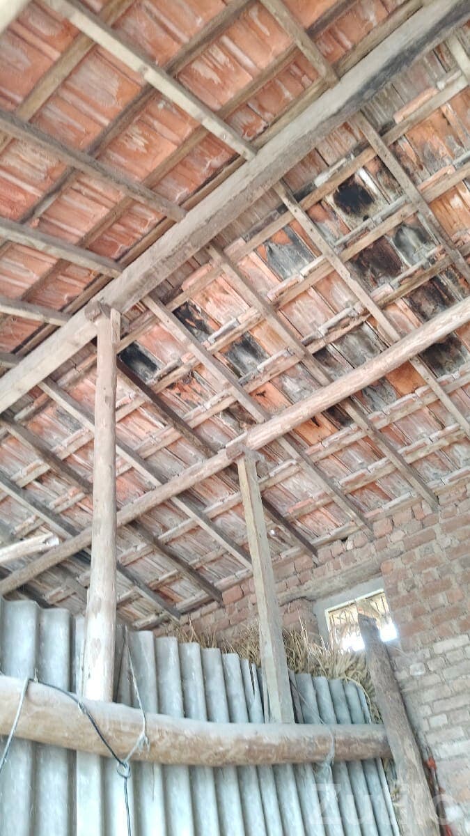 Old Roof Tiles and Wooden Beams Scrap image 2