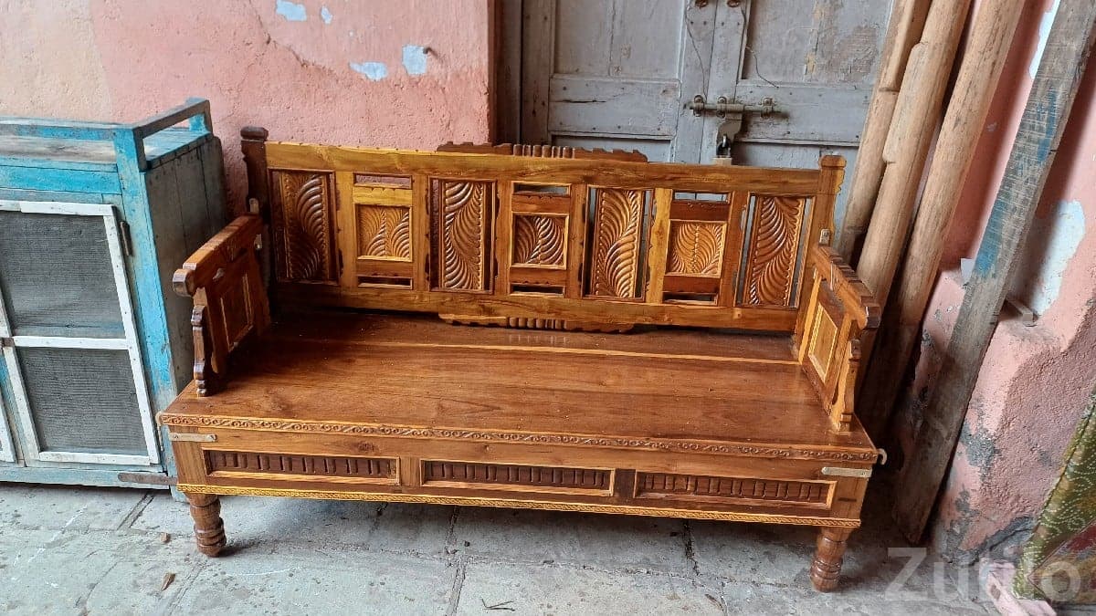 Pure Sagwan Wooden Hindolo Swing Sofa image 2