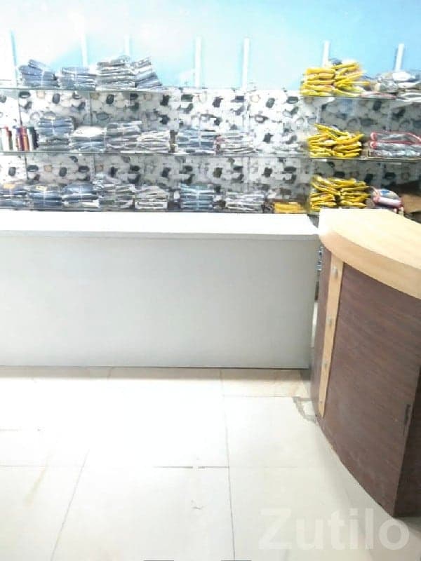 Retail Shop Counter Tables with Glass Racks image 2