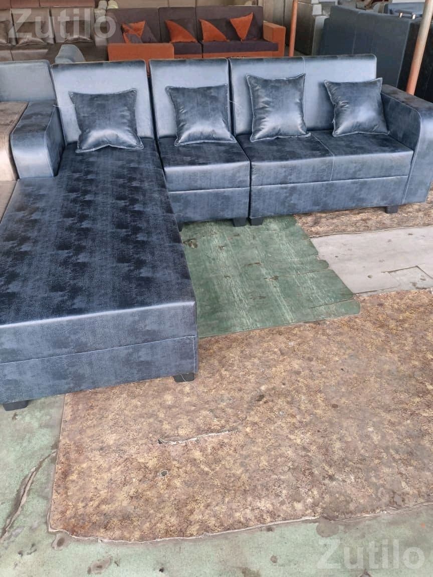 L Shape Brown and White Sofa Set - Sofa Sets - Bhavnagar City - Image 3