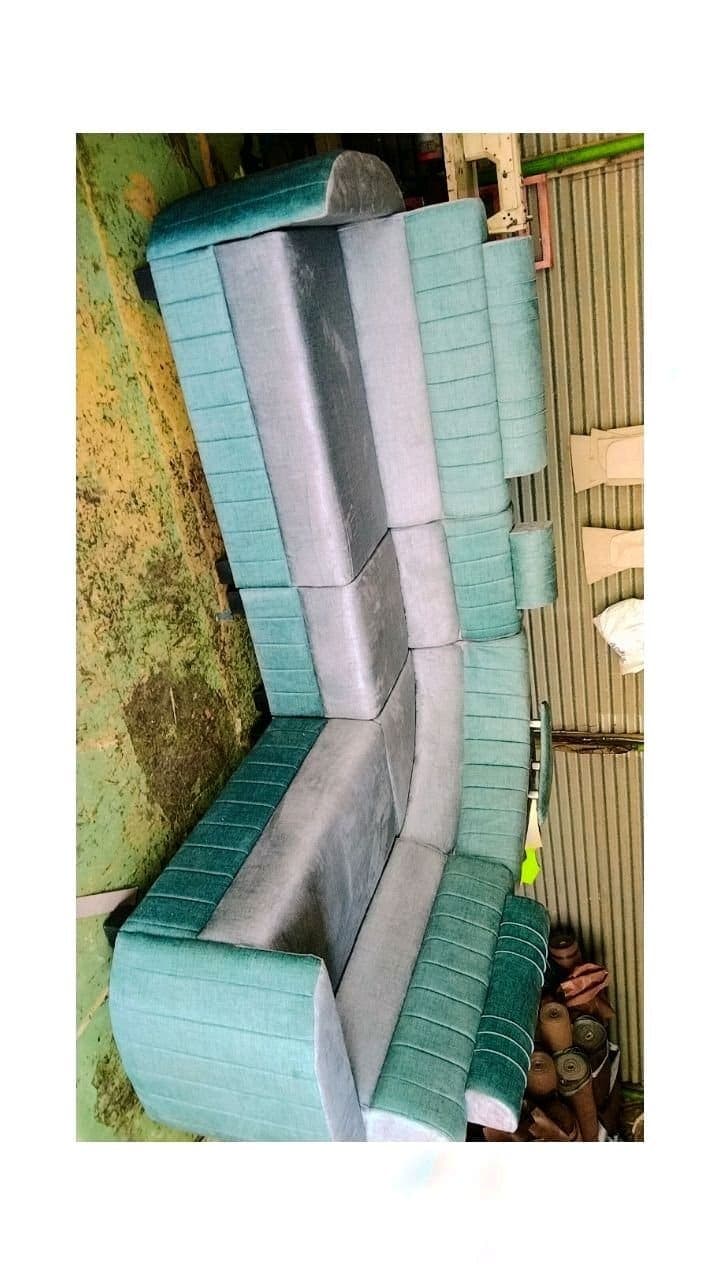 L Shape Brown and White Sofa Set - Sofa Sets - Bhavnagar City - Image 5