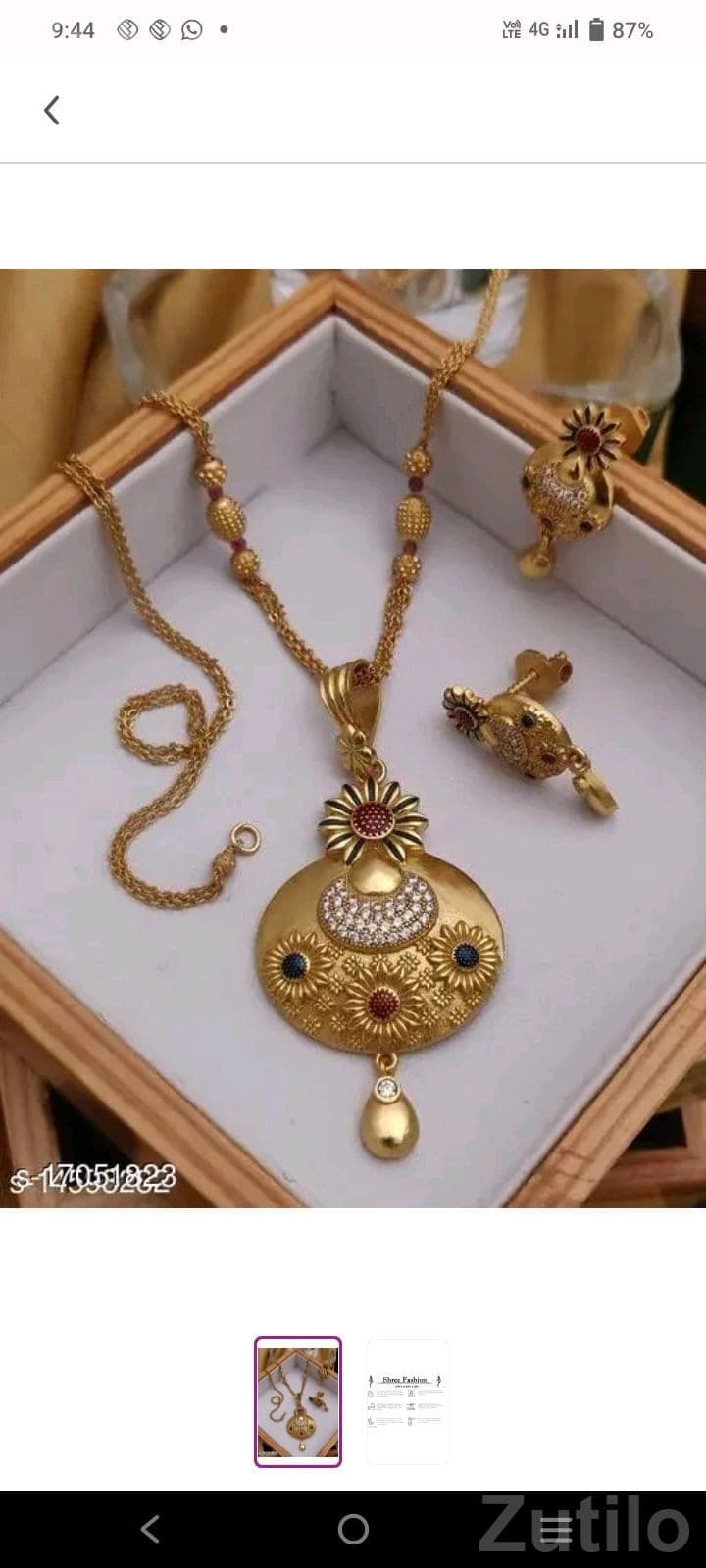 Floral Design Necklace Set for Women