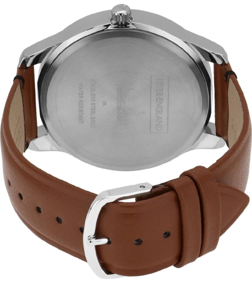Classic Analog Wrist Watch with Brown Strap - Fashion Accessories - Keshod - Image 2