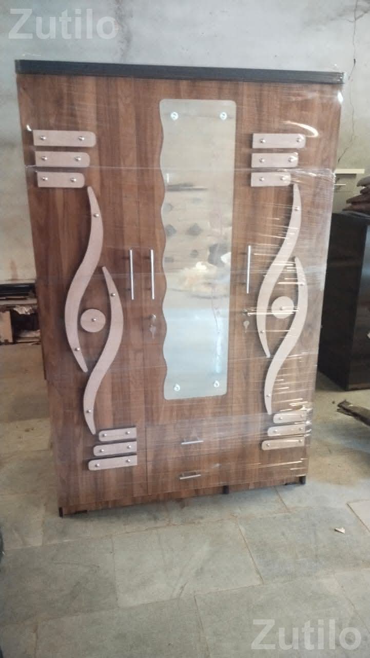 Wooden Double Bed Frame with Designer Headboard - Beds & Mattresses - Deesa - Image 2