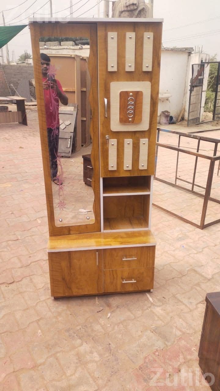 Wooden Double Bed Frame with Designer Headboard - Beds & Mattresses - Deesa - Image 4