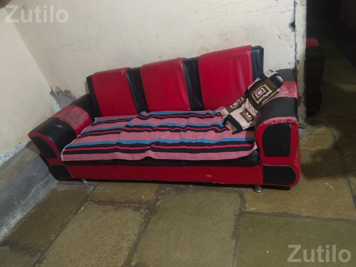 Red and Black 3 Seater Sofa Set - Sofa Sets - Surat City - Image 2