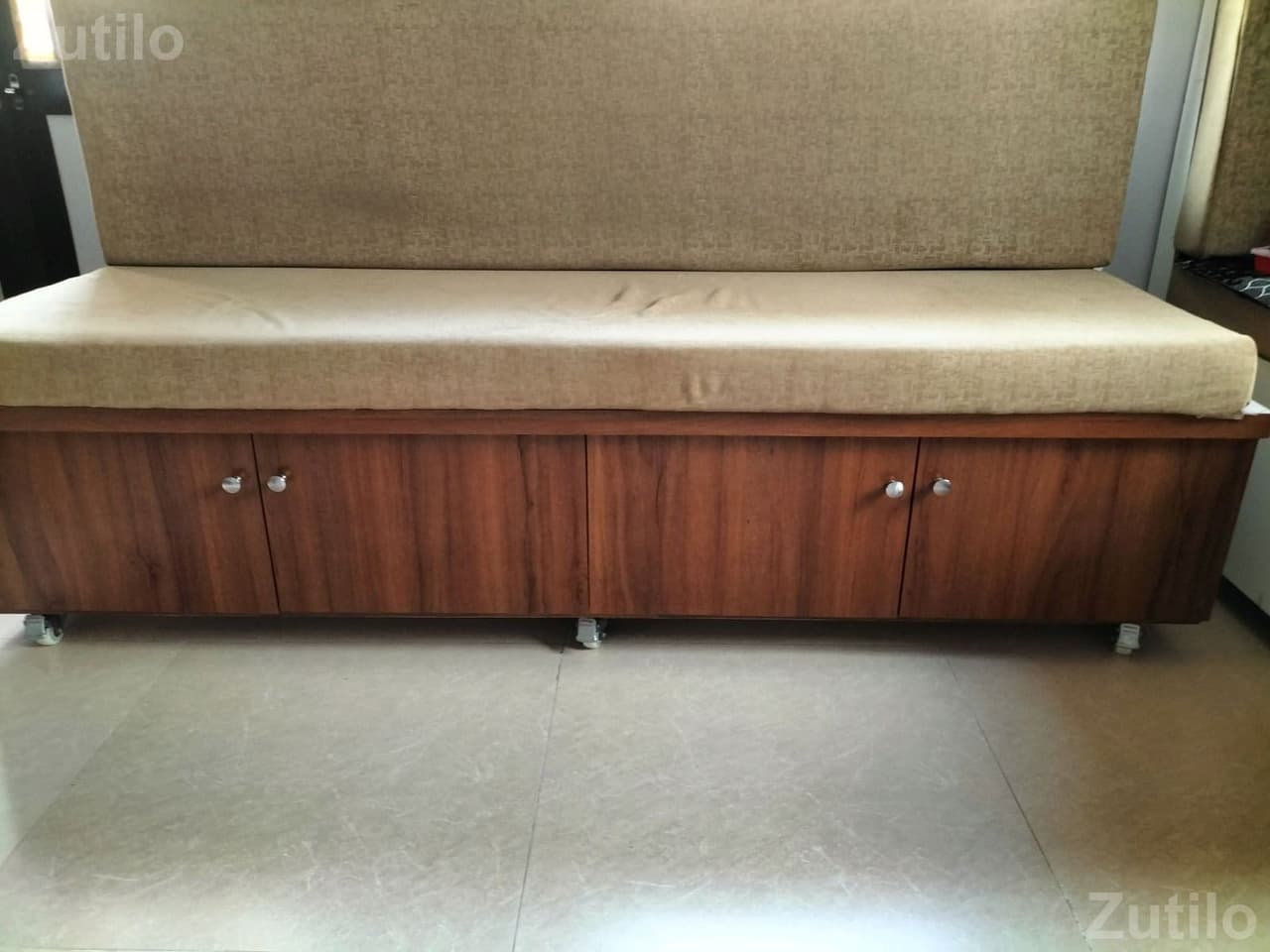 Wooden Sofa with Cushioned Back and Storage - Sofa Sets - Vadodara City - Image 3