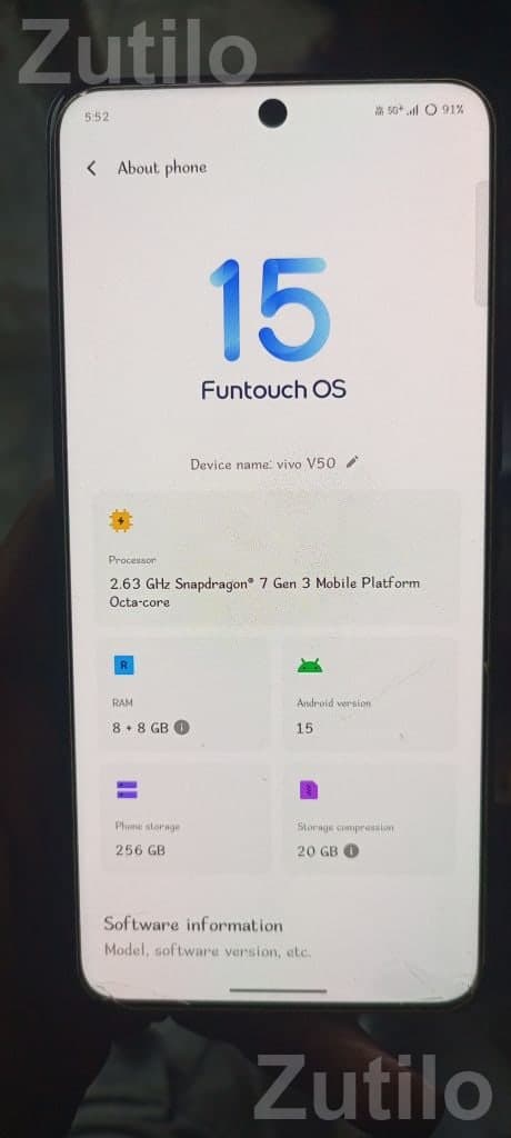 Vivo V50 Smartphone with Bill and Box - Mobile Phones - Nadiad - Image 2