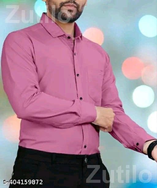 Men's Casual Full Sleeve Shirt Pink - પુરુષોના કપડા - પાલનપુર - Image 2