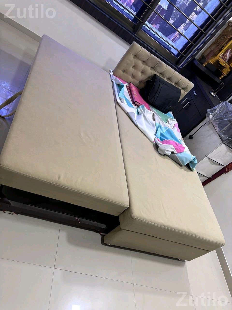 6x6 Sofa Bed with Upholstered Headboard - Beds & Mattresses - Rajkot City - Image 2