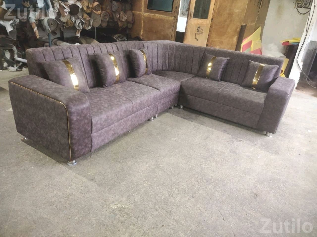 Brown Fabric Sofa Set 3 Plus 2 Seater - Sofa Sets - Amreli City - Image 3