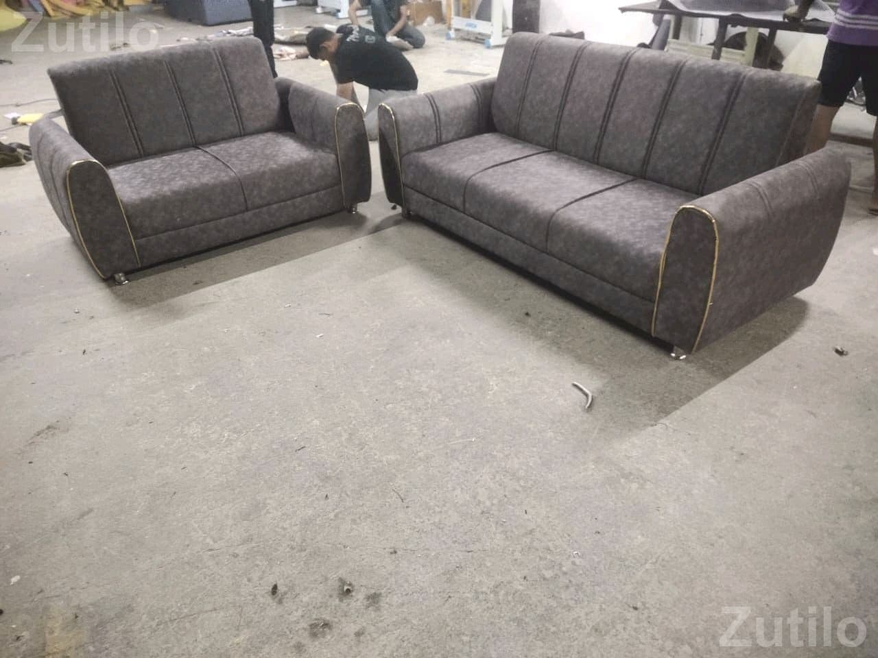 Brown Fabric Sofa Set 3 Plus 2 Seater - Sofa Sets - Amreli City - Image 4