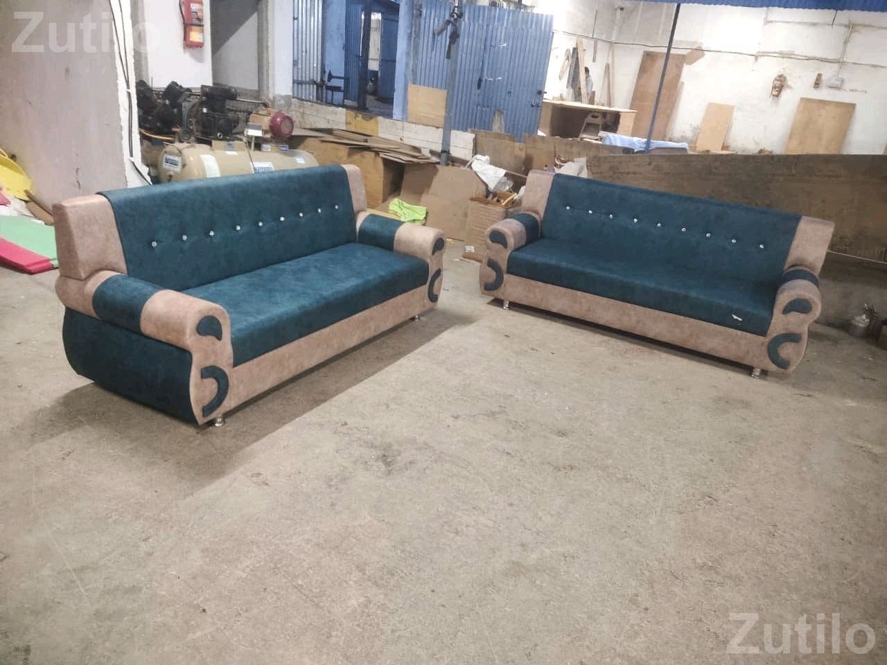 Brown Fabric Sofa Set 3 Plus 2 Seater - Sofa Sets - Amreli City - Image 5