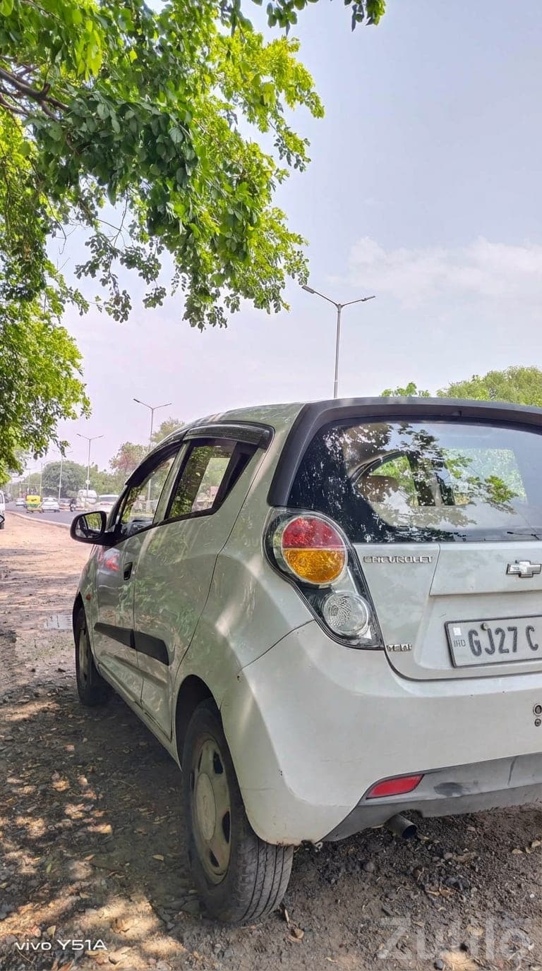 Chevrolet Beat White Hatchback Car