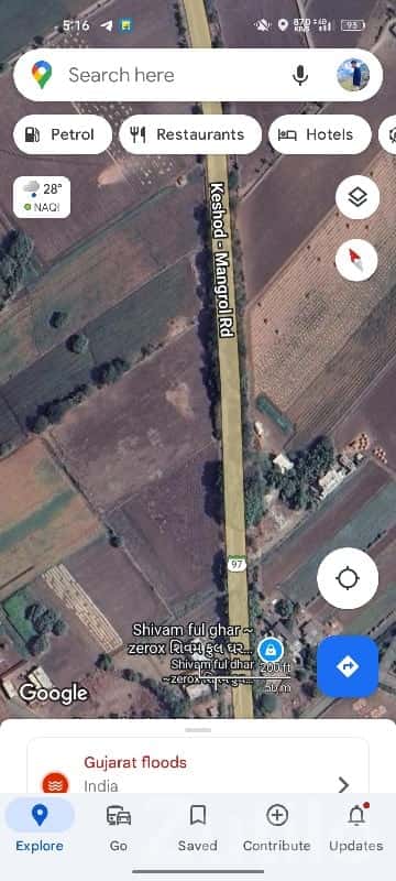 Road Touch Agricultural Land Mangrol Road Touch Agricultural Land Mangrol
