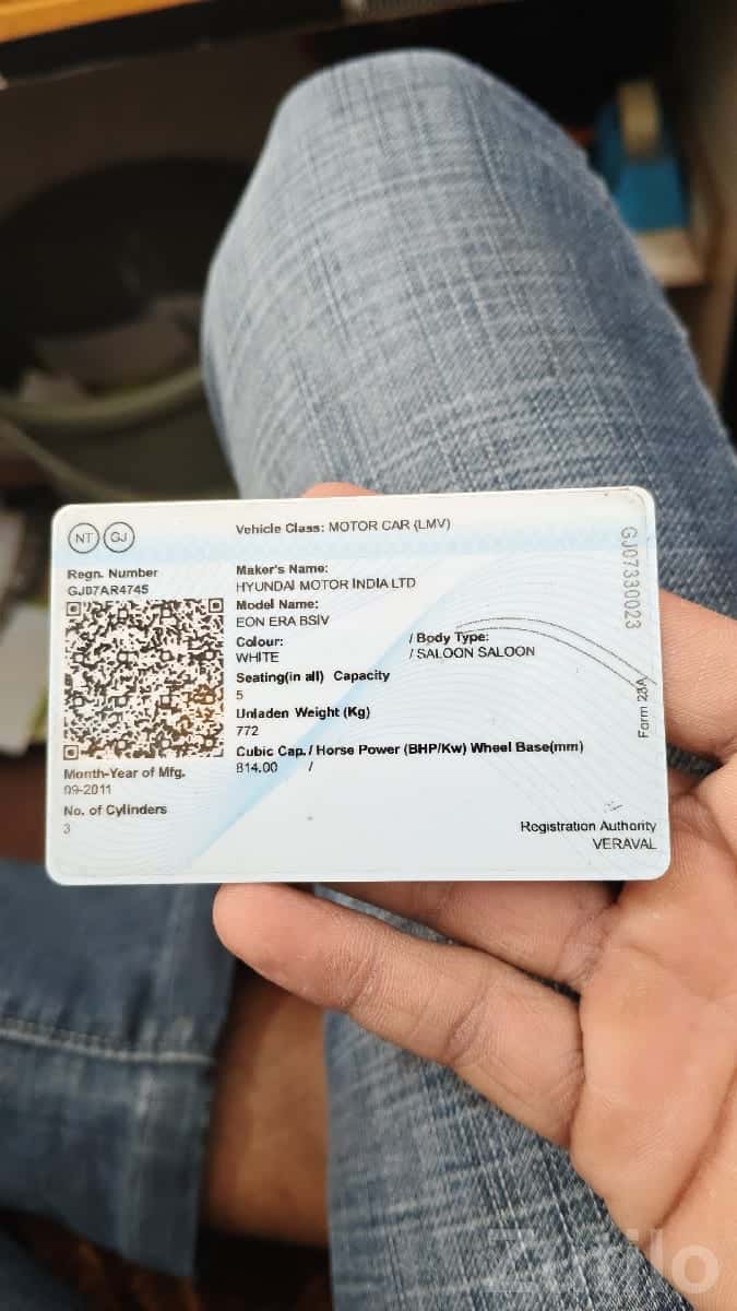 Hyundai Eon Era BSIV Petrol Car RC Only Hyundai Eon Era BSIV Petrol Car RC Only