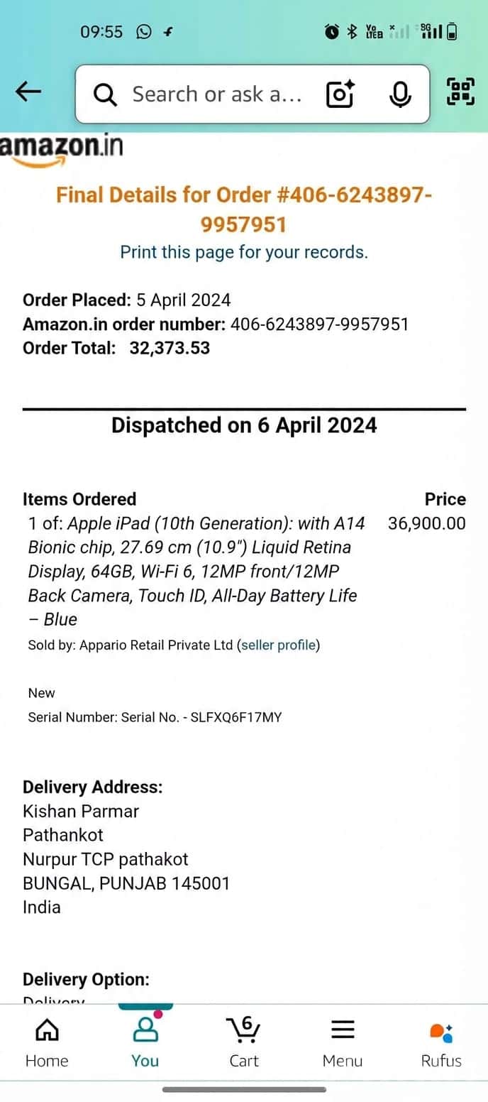 Apple iPad 10th Gen 64GB Wi‑Fi Blue Apple iPad 10th Gen 64GB Wi‑Fi Blue