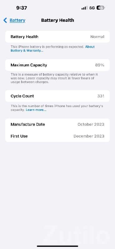 Apple iPhone 15 Plus – 89% Battery Health Apple iPhone 15 Plus – 89% Battery Health