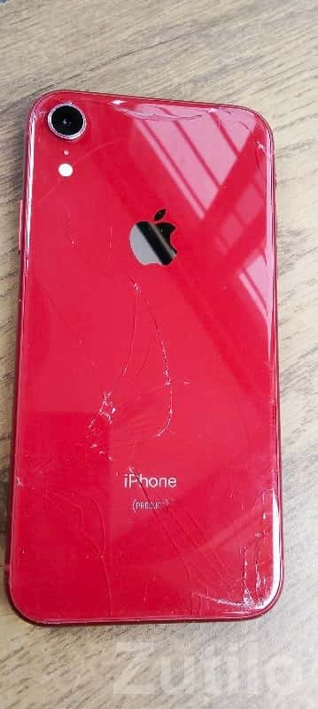 Used Red iPhone XR (Cracked Back Panel) Used Red iPhone XR (Cracked Back Panel)