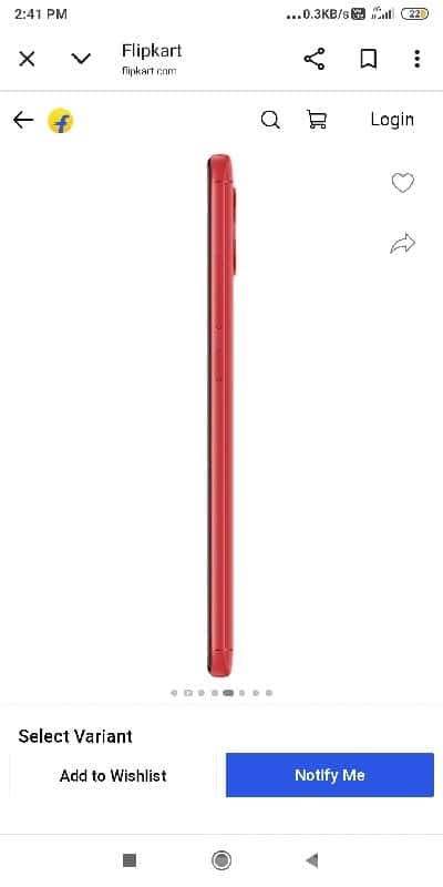 Slim Red Android Smartphone Slim Red Android Smartphone