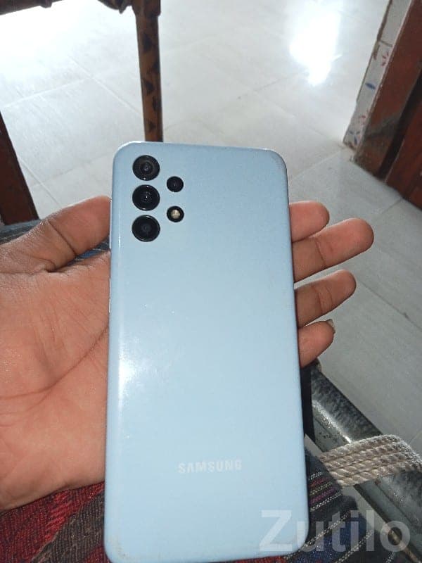 Samsung Blue Quad‑Camera Smartphone