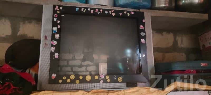 Used CRT TV with Fun Sticker Frame Used CRT TV with Fun Sticker Frame
