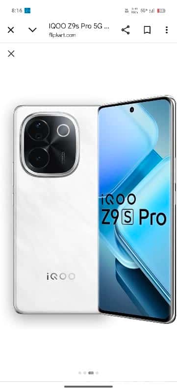 Vivo iQOO Z9s Pro 5G White Mobile Vivo iQOO Z9s Pro 5G White Mobile