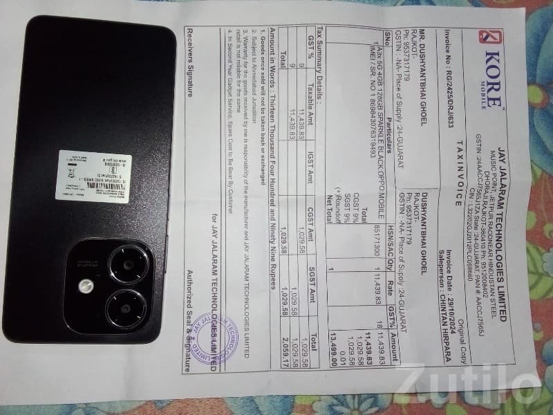 OPPO A3 5G with Bill & Dual Camera OPPO A3 5G with Bill & Dual Camera