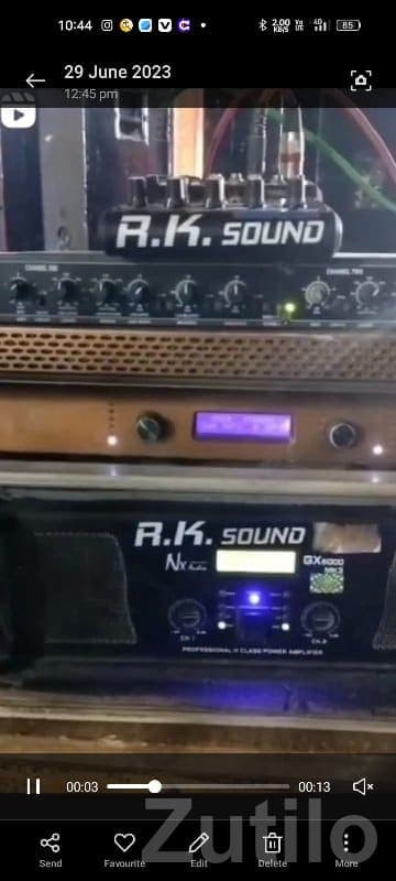R.K. Sound DJ Amplifier Setup For Sale R.K. Sound DJ Amplifier Setup For Sale