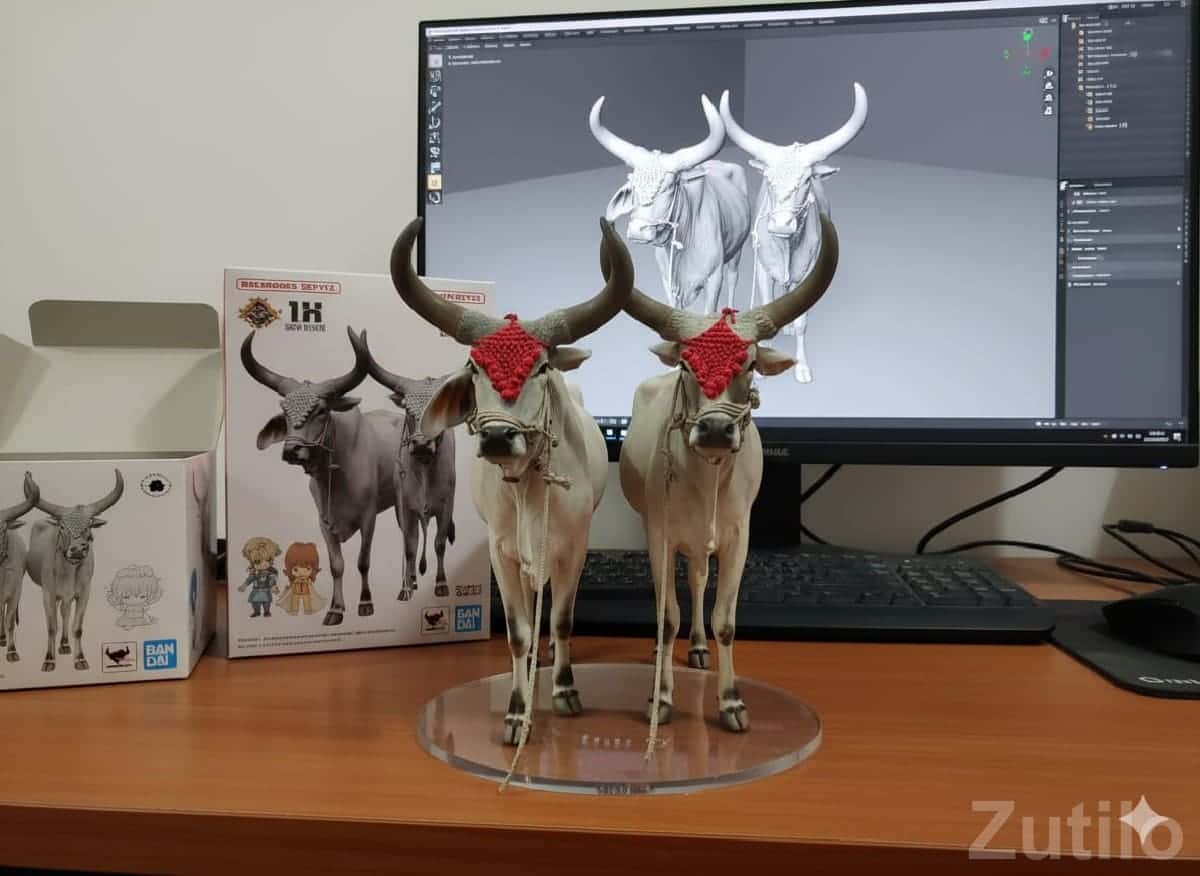 Bandai Bull Pair Collectible Figures Bandai Bull Pair Collectible Figures