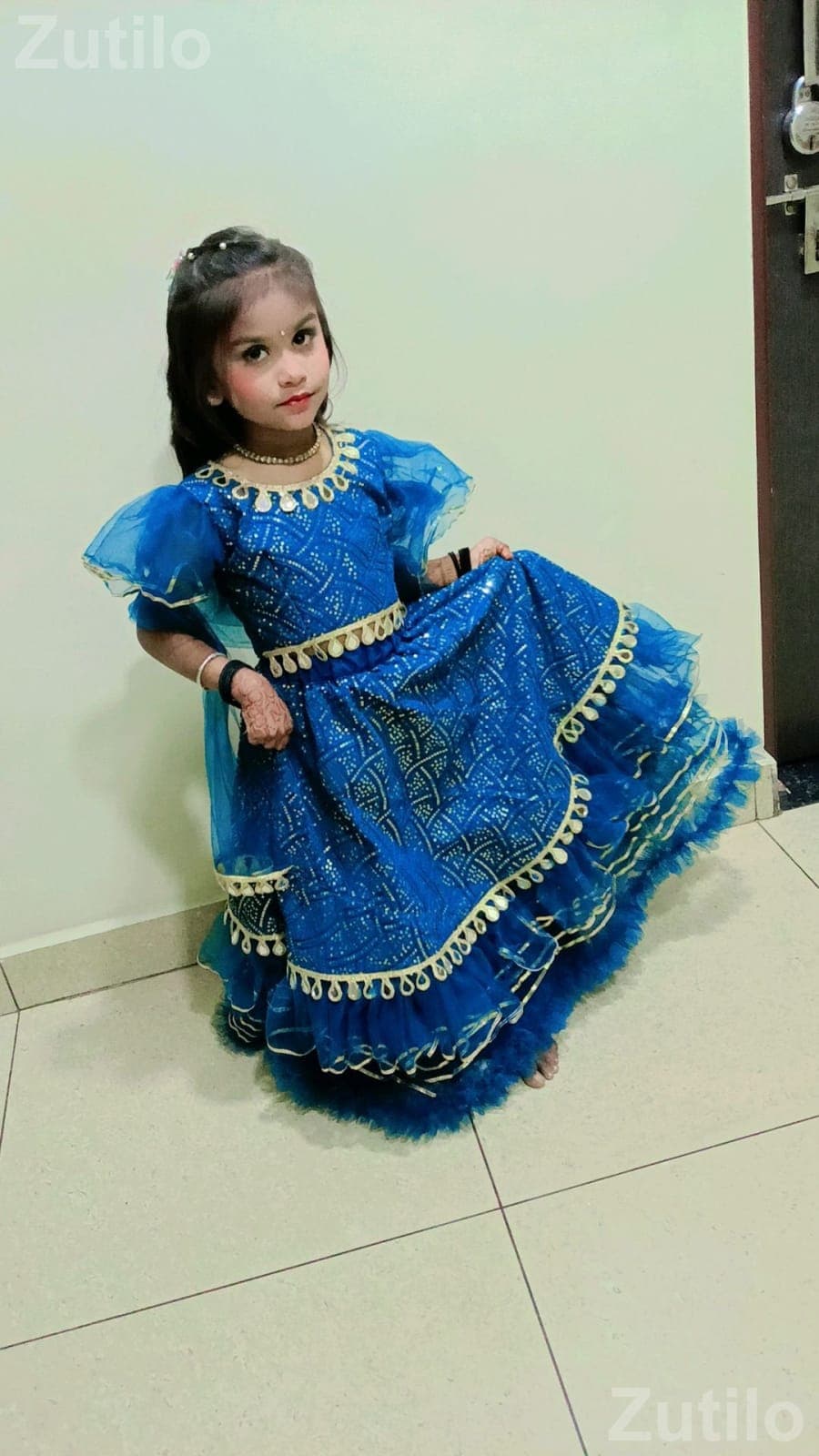 Blue Net Chaniya Choli for Girls Blue Net Chaniya Choli for Girls