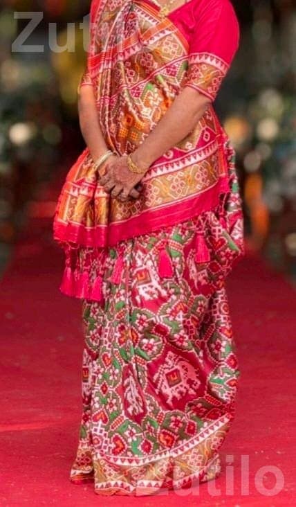 Patoda Silk Saree with Full Border Design Patoda Silk Saree with Full Border Design