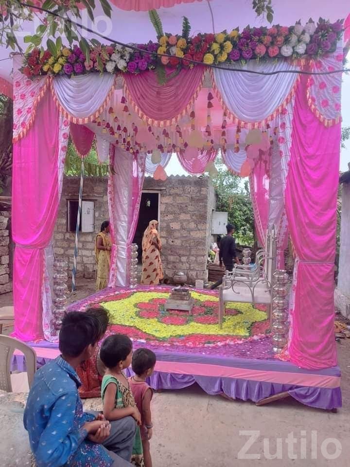 Wedding Mandap Service Setup with Chairs and Carpets Wedding Mandap Service Setup with Chairs and Carpets