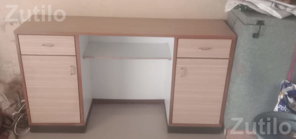 Home Made Wooden Office Table with Storage Home Made Wooden Office Table with Storage