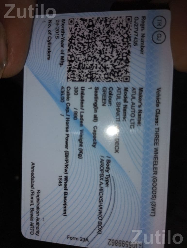 Atul Shakti Goods Auto Rickshaw 2015 Atul Shakti Goods Auto Rickshaw 2015