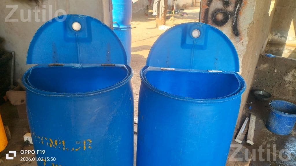 Blue Plastic Barrels for Sale 50 Pieces Blue Plastic Barrels for Sale 50 Pieces