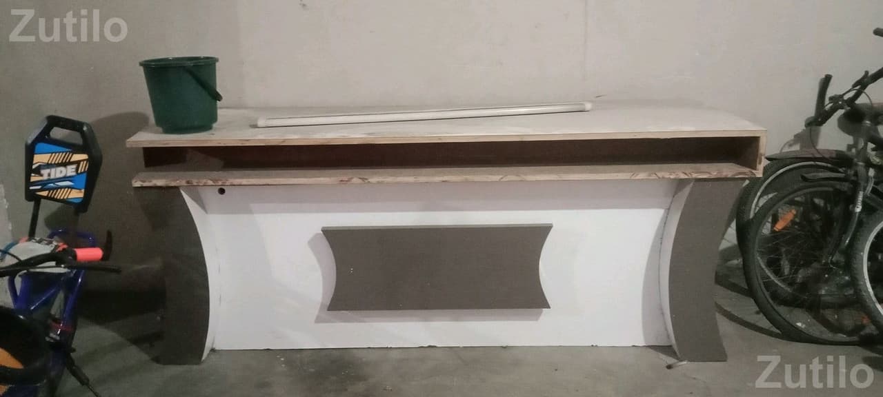 Wooden Office Table in White and Brown - Office Furniture - Surat City - Image 1