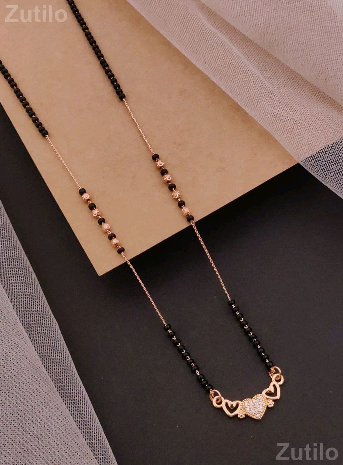 Black Beads Mangalsutra Necklace Black Beads Mangalsutra Necklace