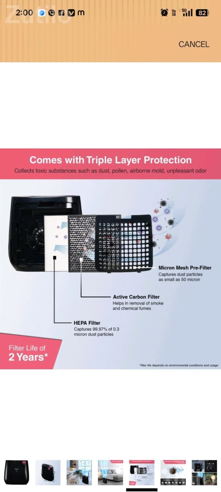 Sharp FP-JA30M-B Air Purifier with HEPA Filter Sharp FP-JA30M-B Air Purifier with HEPA Filter