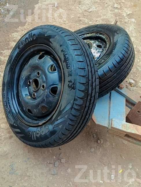 Apollo Car Tyres with Steel Rims Pair Apollo Car Tyres with Steel Rims Pair