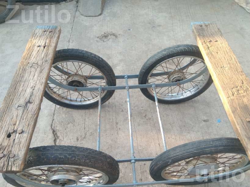 Heavy Handcart Frame with 4 Splendor Wheels Heavy Handcart Frame with 4 Splendor Wheels