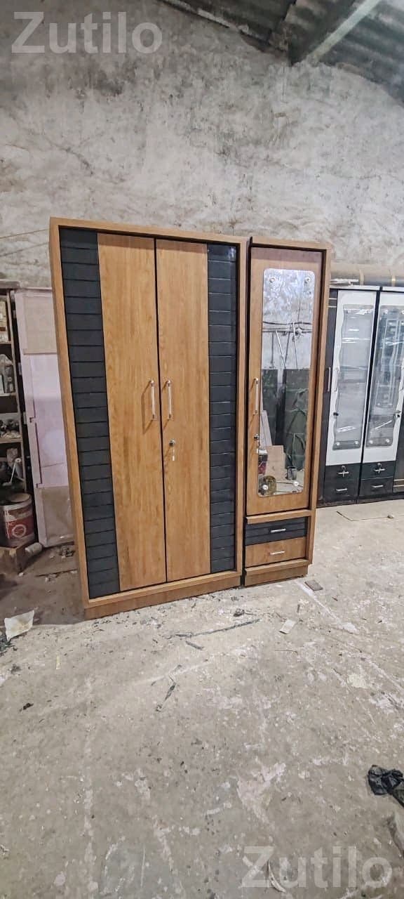 Wooden Wardrobe Cupboard with Mirror Wooden Wardrobe Cupboard with Mirror