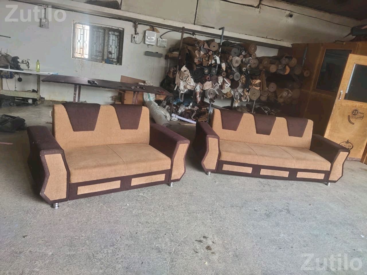 Brown Fabric Sofa Set 3 Plus 2 Seater Brown Fabric Sofa Set 3 Plus 2 Seater